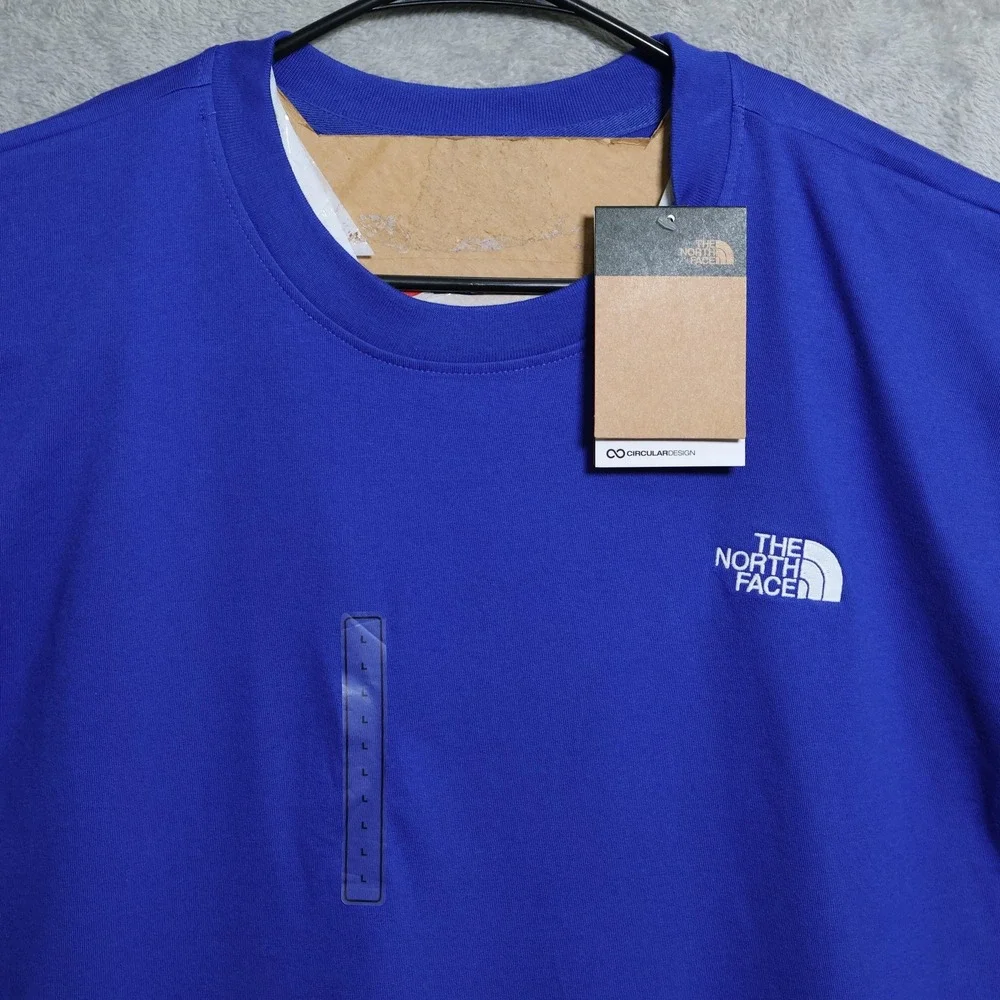 The North Face T-Shirt Mens Large Blue SS Evolution Box Fit Tee Casual NF0A84GD